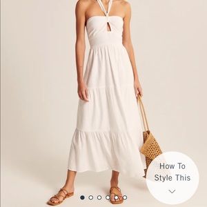A&F knotted halter dress in white - NWOT!!!